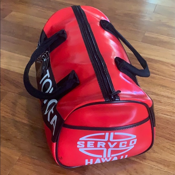 Bags | Vintage 8s Servco Toyota Duffel Bag Red Version | Poshmark